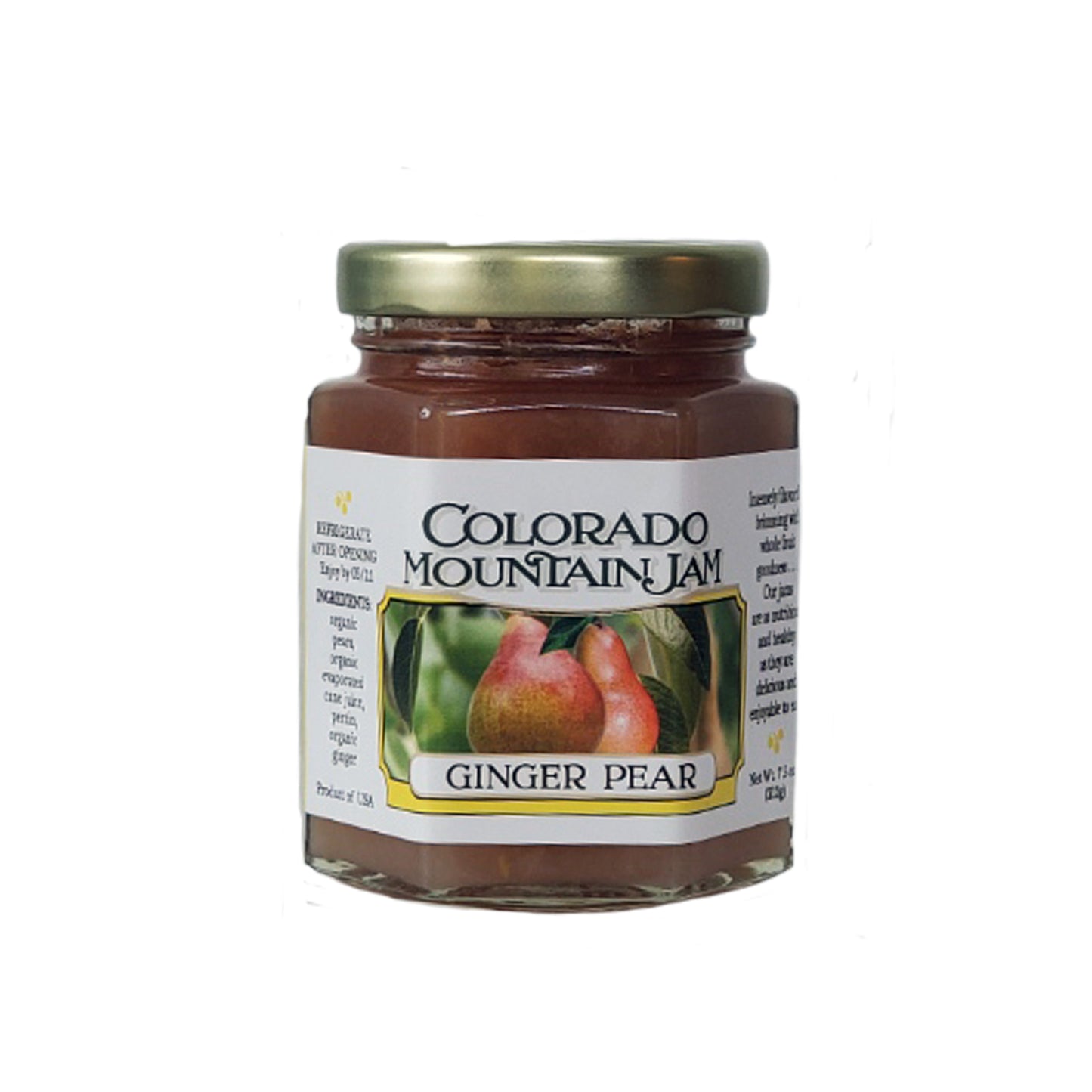 Jam Organic Pear Ginger (8oz)(12/cs)